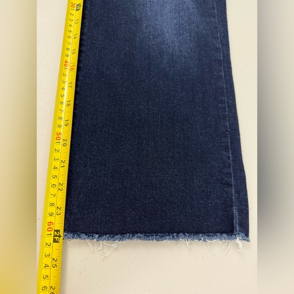 Judy Blue High Rise Wide Leg Crop Jeans Raw ahem Dark Wash JB82517DK Size 9/29 - Picture 12 of 13